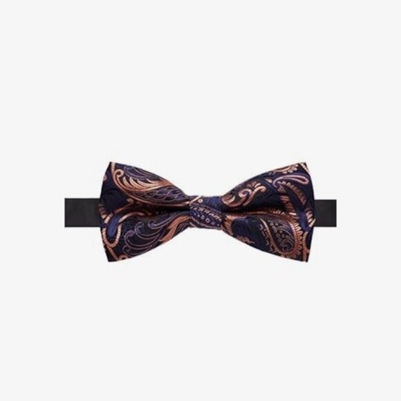Elegant Bow Tie Bowtie Polyester Black Gold - Picture 1 of 4